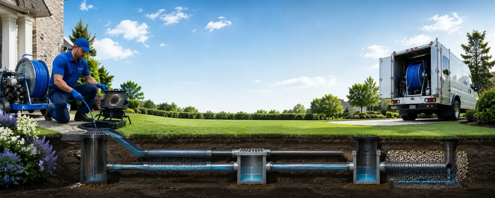 Outdoor drain cleaning information for Rhine, GA